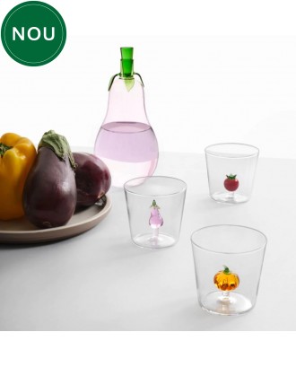 Pahar pentru apa, rosie, 8 cm, Vegetables - designer Alessandra Baldereschi - ICHENDORF